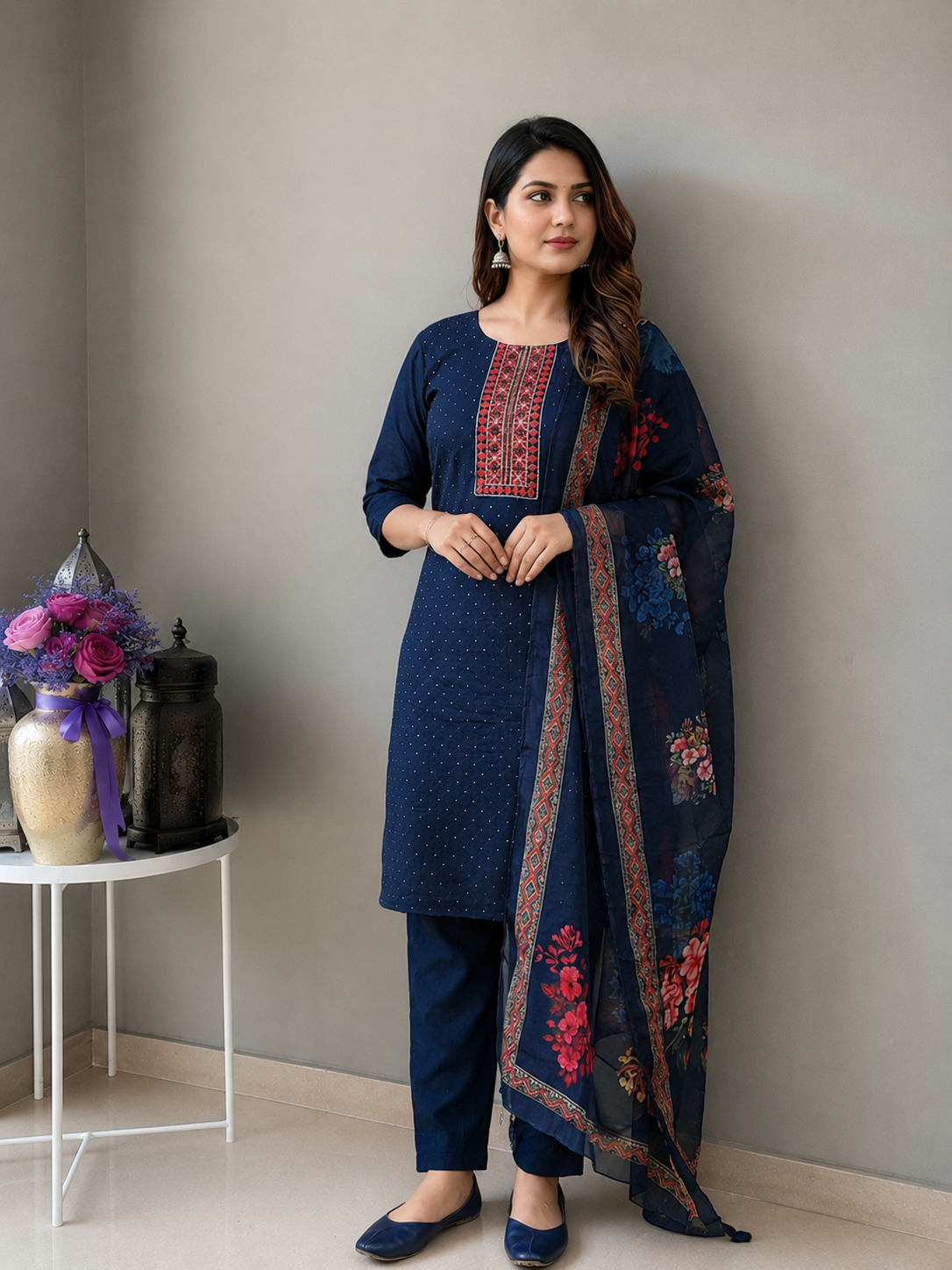 Aafiya Royal Blue Set
