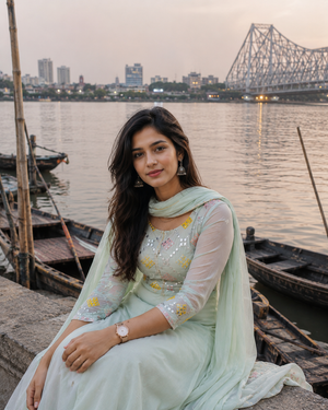 Pastel Mint Green Anarkali Suit Set