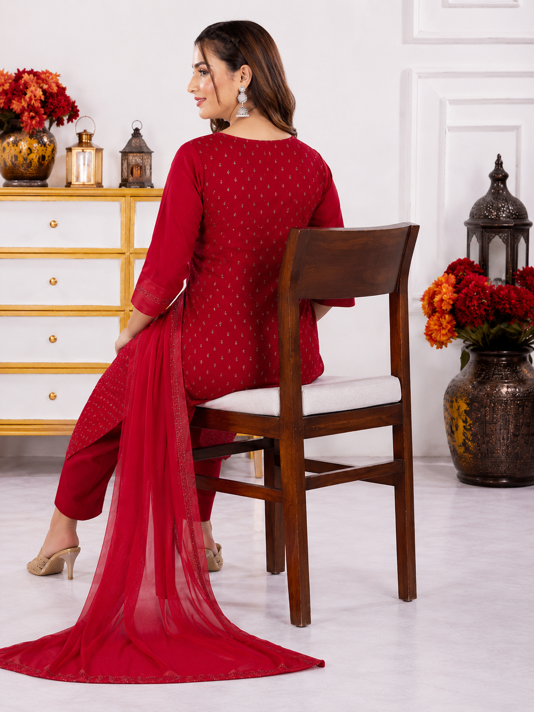 Crimson Noor Suit Set