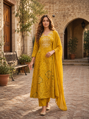 Rangrez Golden Suit Set
