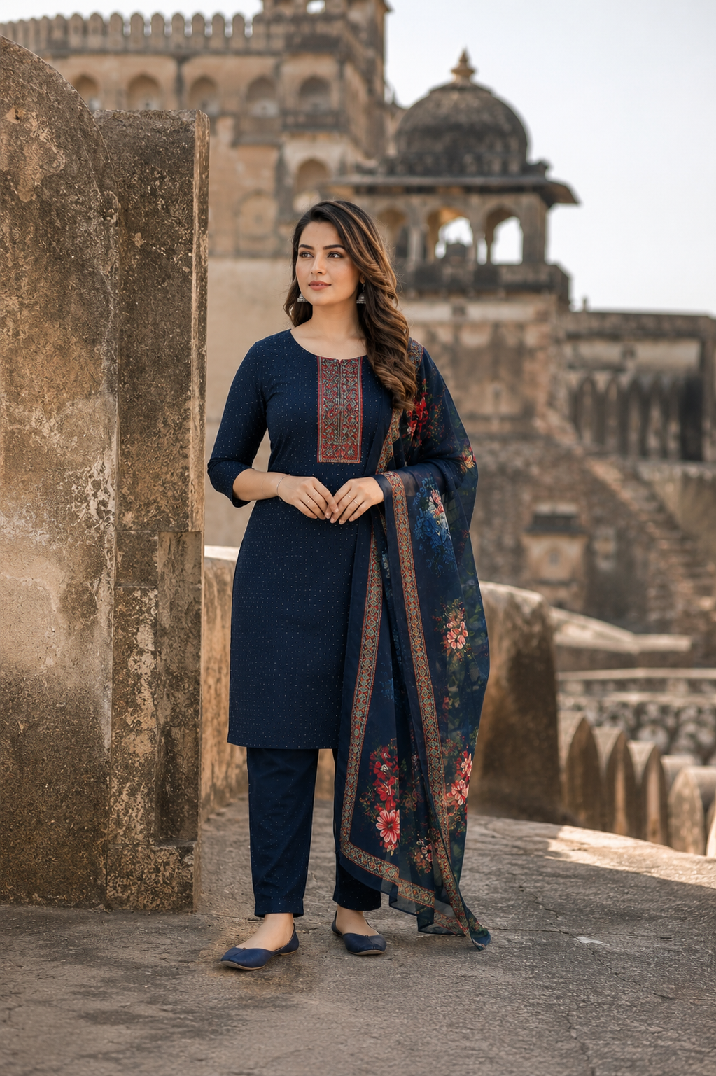 Aafiya Royal Blue Set
